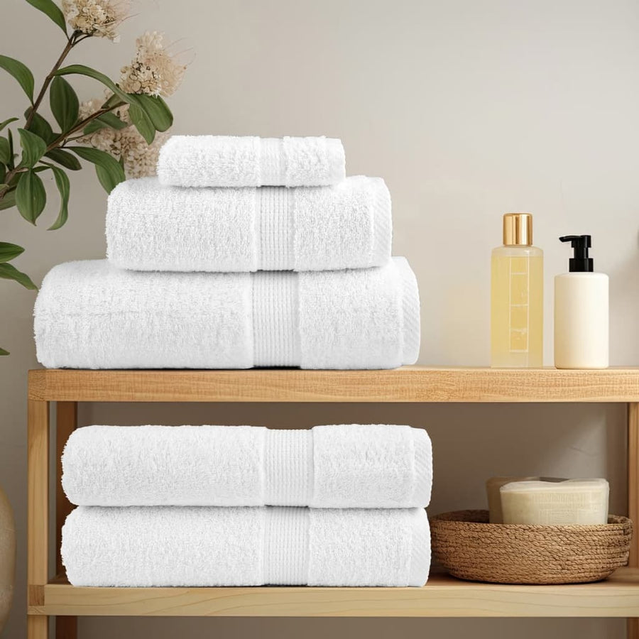Washandjes 2 st hoogwaardig 600 g/m² 30x30 cm 100% katoen wit