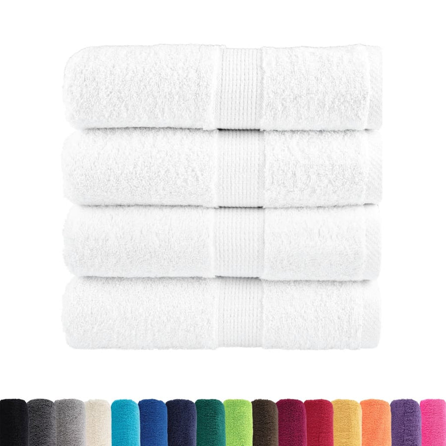 Washandjes 4 st hoogwaardig 600 g/m² 30x30 cm 100% katoen wit