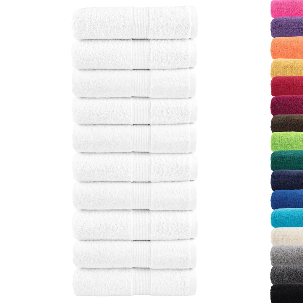 Washandjes 50 st hoogwaardig 600 g/m² 30x30 cm 100% katoen wit