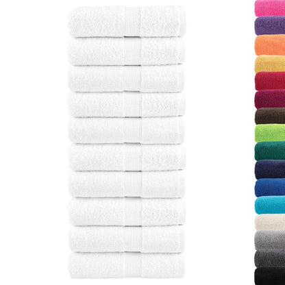 Washandjes 50 st hoogwaardig 600 g/m² 30x30 cm 100% katoen wit