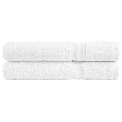 Saunadoeken 2 st hoogwaardig 600 g/m² 80x200 cm 100% katoen wit