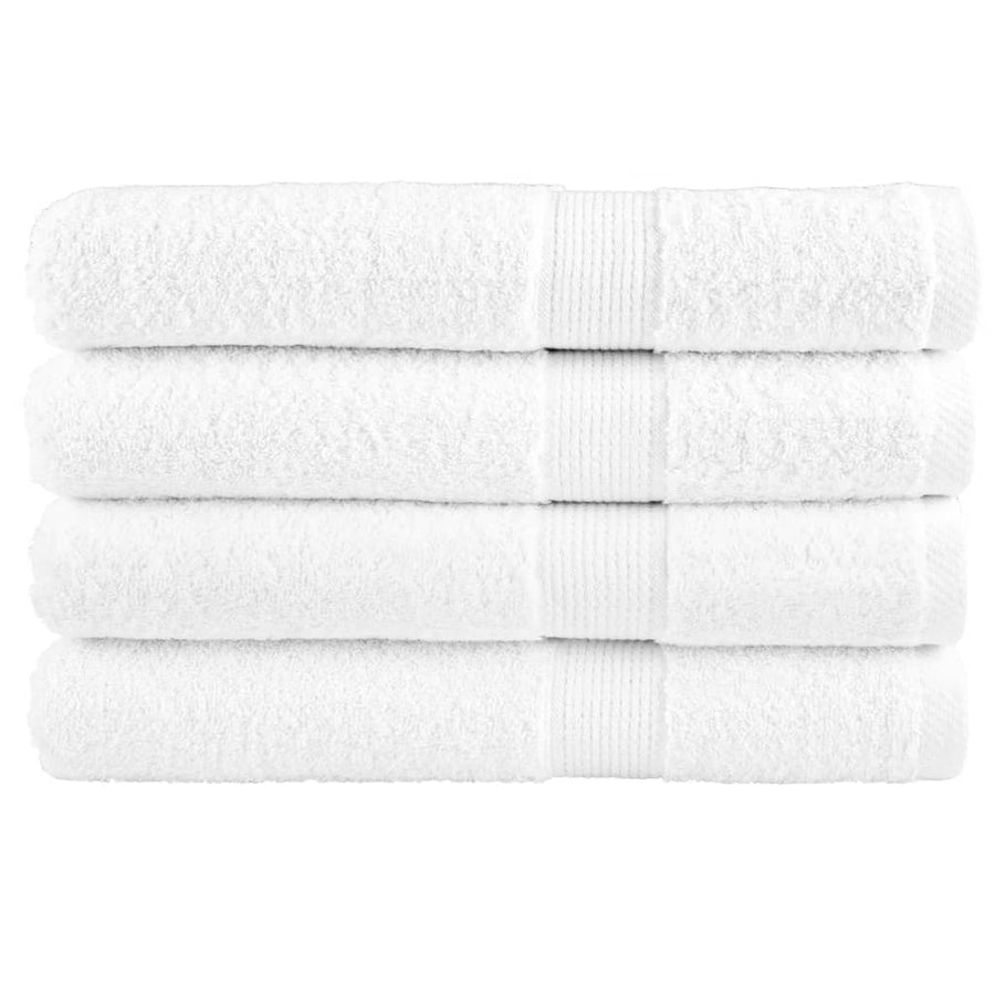 Handdoeken 4 st hoogwaardig 600 g/m² 100x200 cm 100% katoen wit