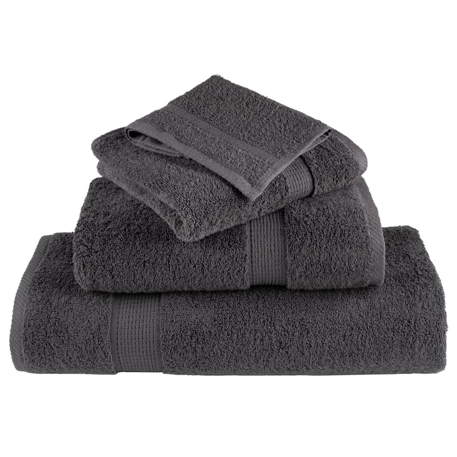 Washandjes SOLUND 50 st 600 g/m² 15x21 cm antracietkleurig