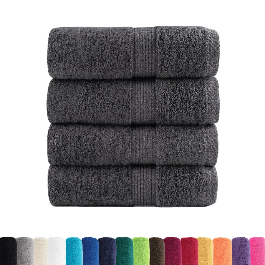 Washandjes 4 st 600 g/m² 30x30 cm 100% katoen antracietkleurig