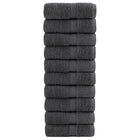 Washandjes 10 stuks antraciet 30x30 cm 600 g/m²
