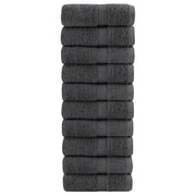 Premium washcloths SOLUND 10 pieces anthracite 30x30 cm 600 gsm