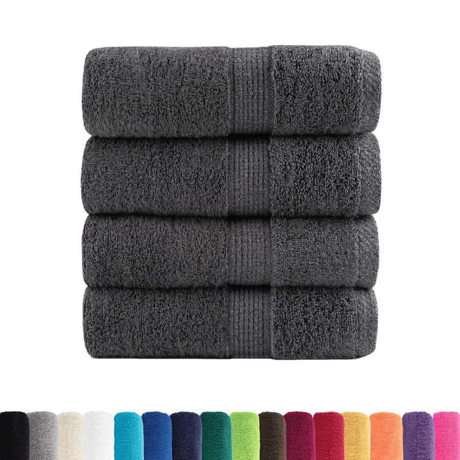 Gastendoekjes 4 st 600 g/m² 30x50 cm 100% katoen antracietkleur