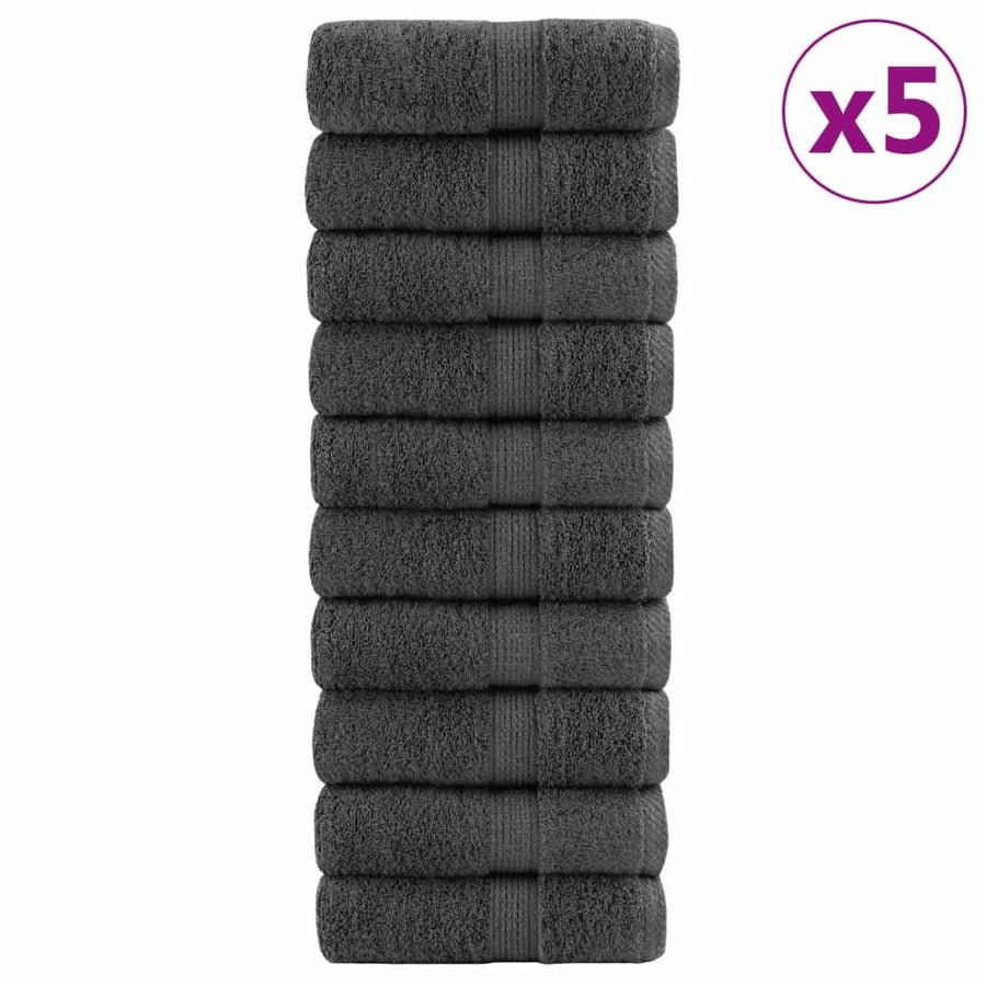 Gastendoekjes 50 st 600 g/m² 30x50 cm 100% katoen antraciet