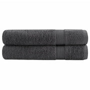 Handdoeken 2 st 30x50 cm antraciet 600 g/m² katoen