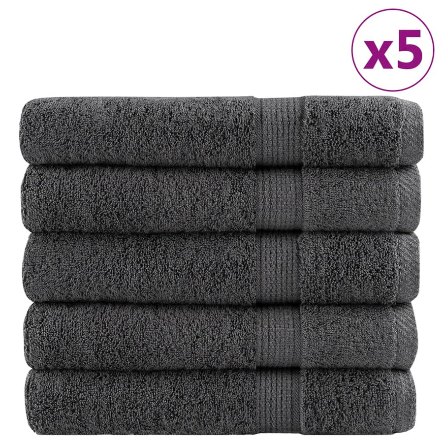 Handdoeken 25 st 600 g/m² 30x50 cm 100% katoen antracietkleur