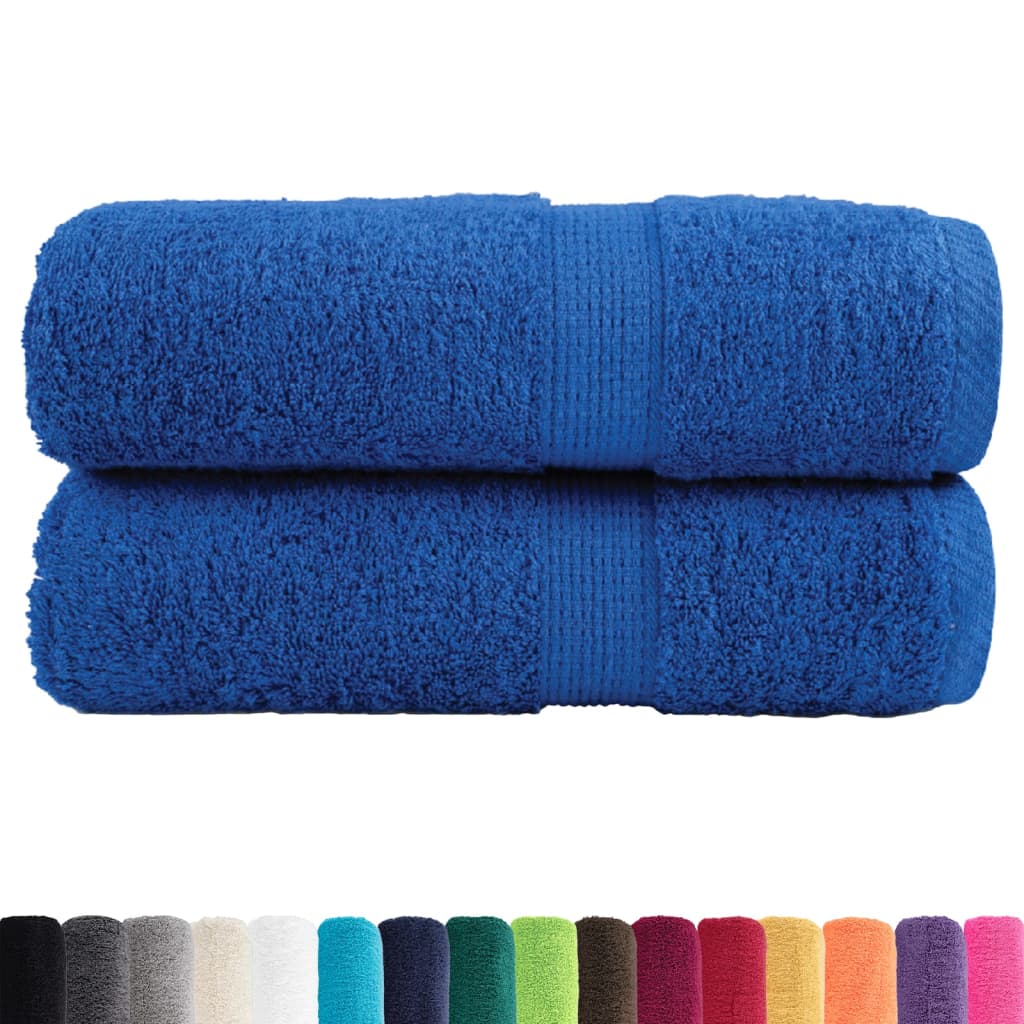 Washandjes 2 st hoogwaardig 600 g/m² 30x30 cm 100% katoen blauw
