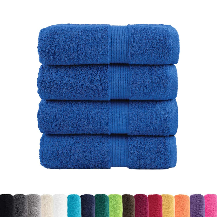 Washandjes 4 st hoogwaardig 600 g/m² 30x30 cm 100% katoen blauw