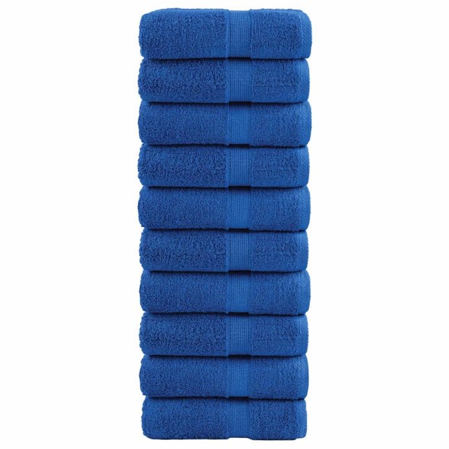 Washandjes 10 st 600 g/m² 30x30 cm 100% katoen blauw