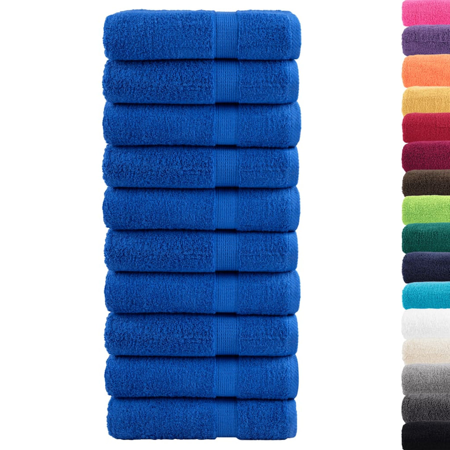 Badhanddoeken 10 st 600 g/m² 70x140 cm 100% katoen blauw