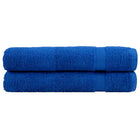 Saunadoeken 2 st 80x200 cm blauw 600 g/m²