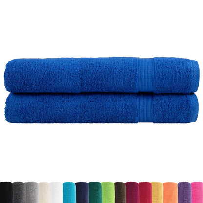 Saunadoeken SOLUND 2 st 600 g/m² 80x200 cm blauw