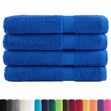 Saunadoeken 4 st 600 g/m² 80x200 cm 100% katoen blauw