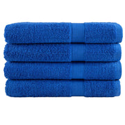 Saunadoeken 4 st 80x200 cm blauw katoen