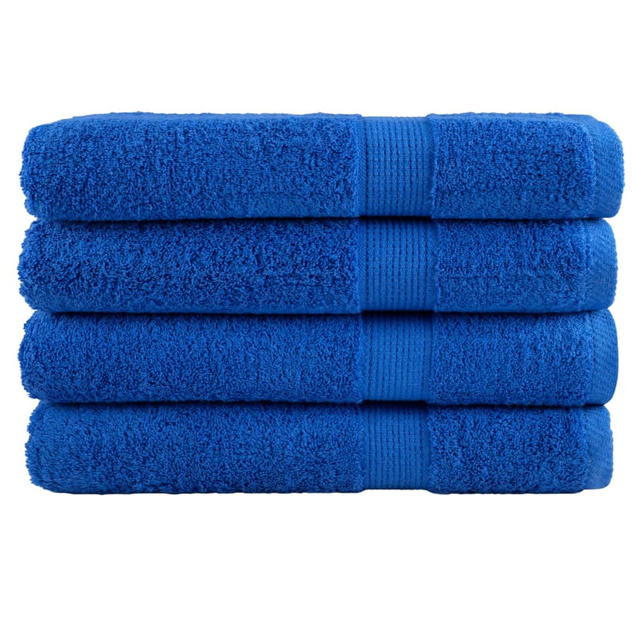 Saunadoeken 4 st 600 g/m² 80x200 cm 100% katoen blauw