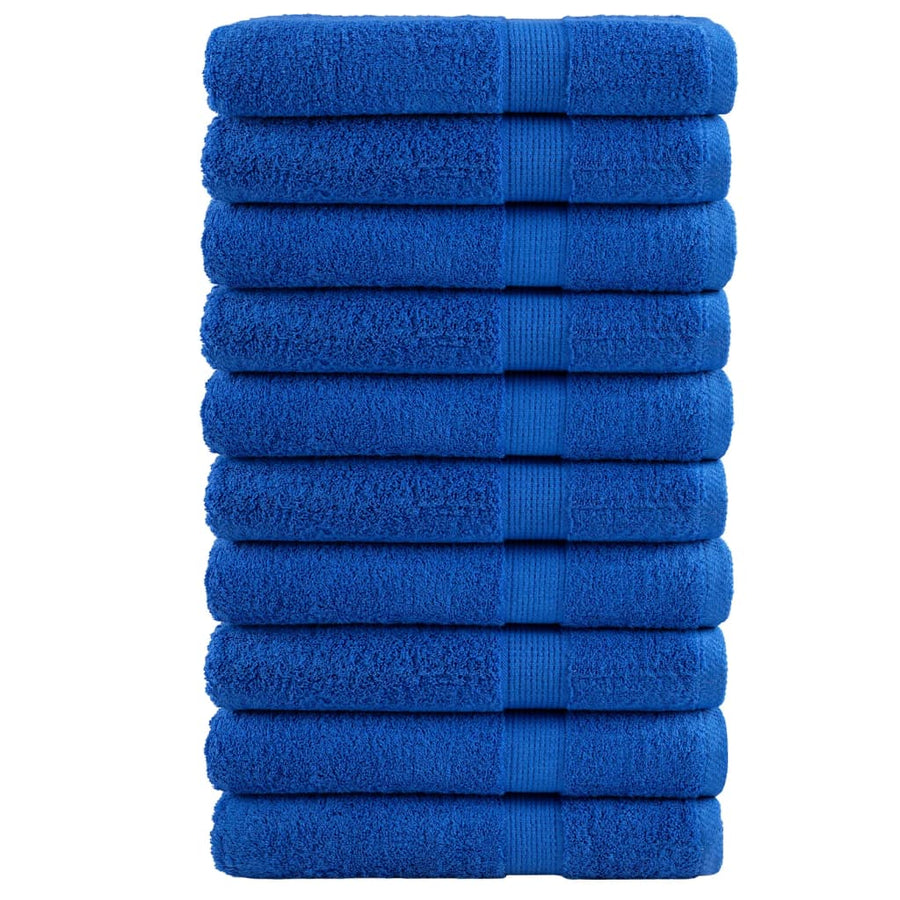 Saunadoeken 10 st 600 g/m² 80x200 cm 100% katoen blauw