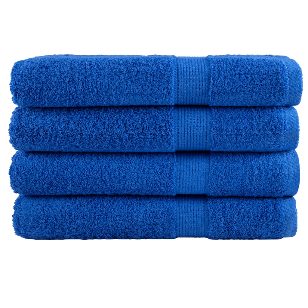 Handdoeken 4 st 600 g/m² 100x200 cm 100% katoen blauw
