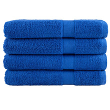Handdoeken 4 st 600 g/m² 100x200 cm 100% katoen blauw