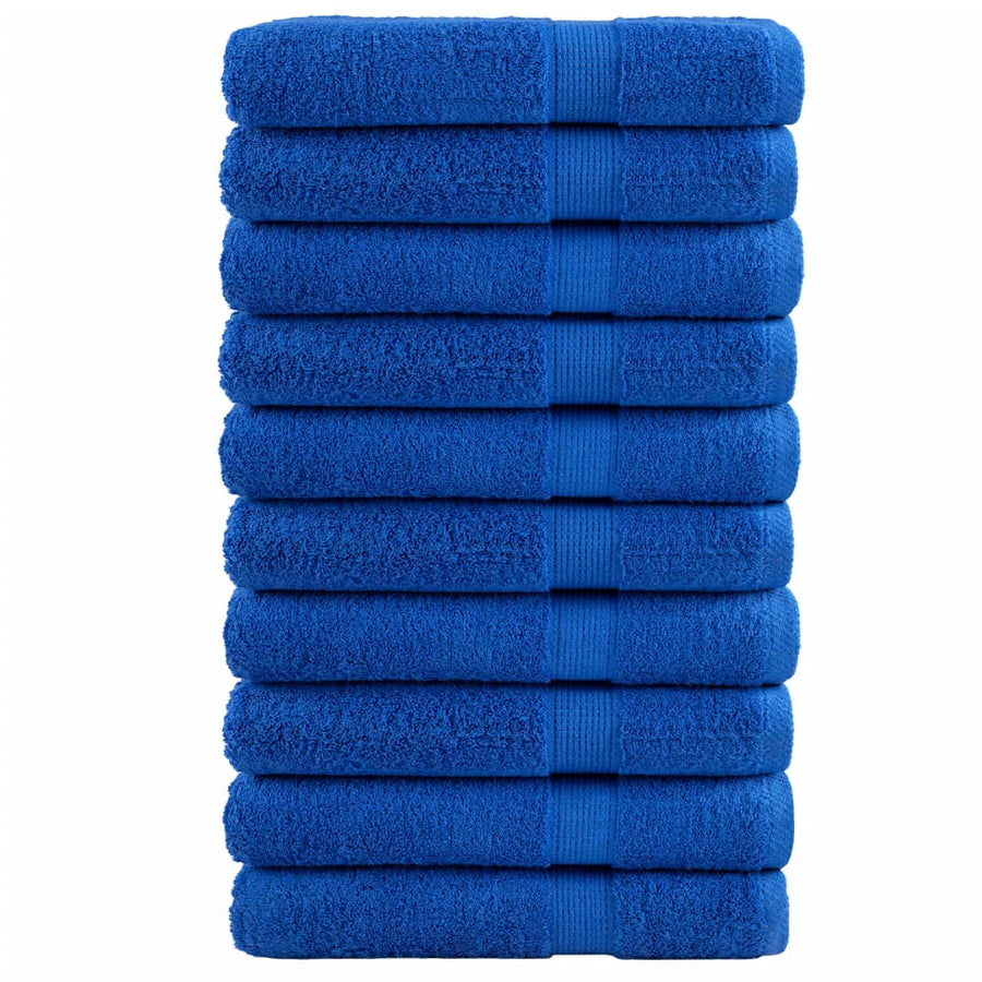 Handdoeken 10 st 600 g/m² 100x200 cm 100% katoen blauw