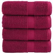 Premium washcloths SOLUND 4 pieces Bordeaux 30x30 cm 600 gsm
