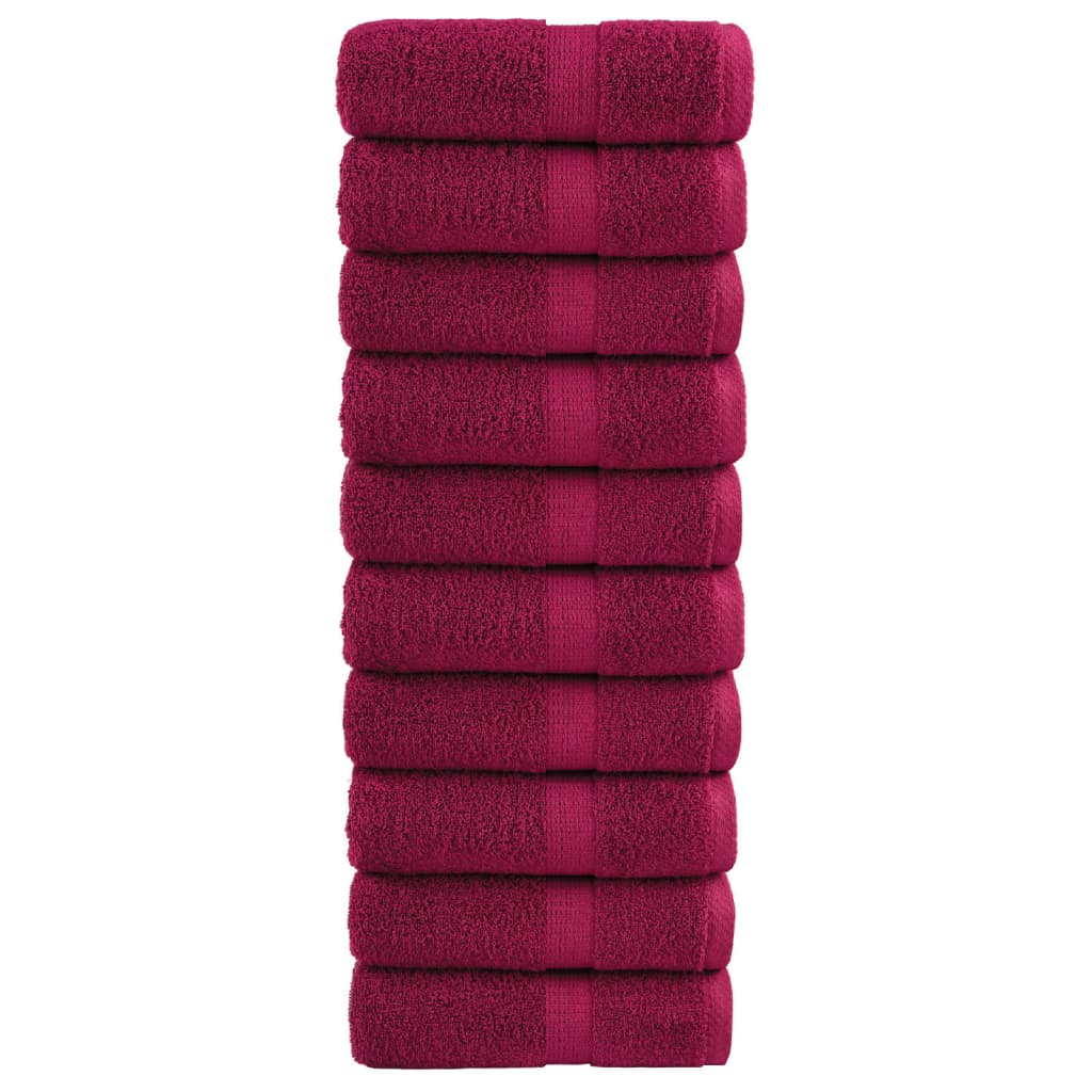 Premium washandjes SOLUND 10 stuks bordeaux 30x30 cm 600 g/m²