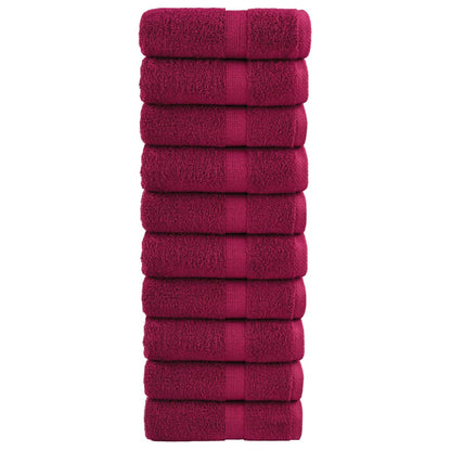 Premium washandjes SOLUND 10 stuks bordeaux 30x30 cm 600 g/m²