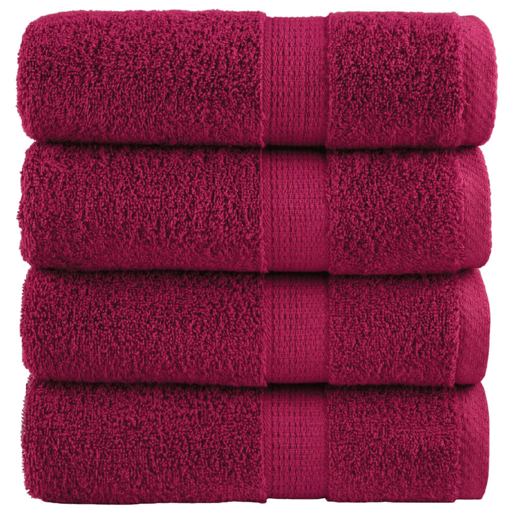 Gastendoekjes SOLUND 4 st 600 g/m² 30x50 cm bordeauxrood