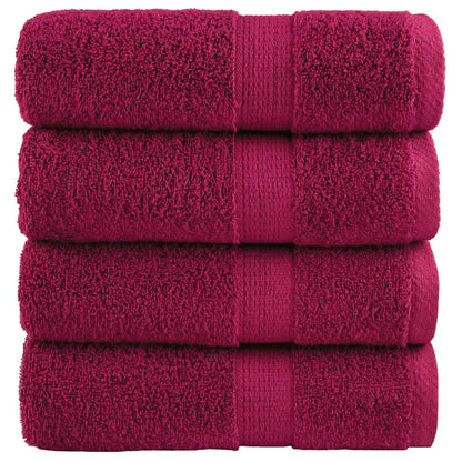 Gastendoekjes SOLUND 4 st 600 g/m² 30x50 cm bordeauxrood