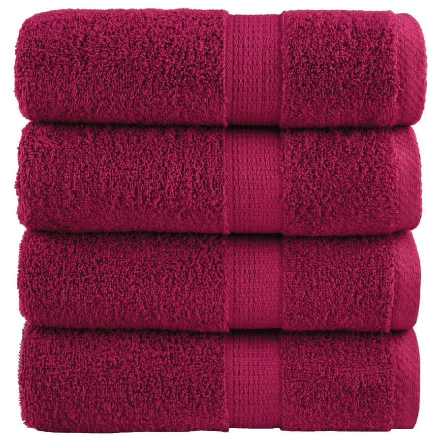 Gastendoekjes SOLUND 4 st 600 g/m² 30x50 cm bordeauxrood