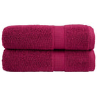 Handdoeken SOLUND 2 st 50x100 cm bordeauxrood
