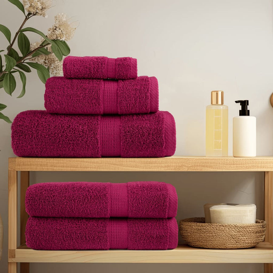 Handdoeken SOLUND 4 st 600 g/m² 50x100 cm bordeauxrood