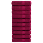 Towels SOLUND 10 pcs 600 gsm 50x100 cm burgundy