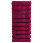 Bath towels SOLUND 10 pcs 600 gsm 100x150 cm bordeaux