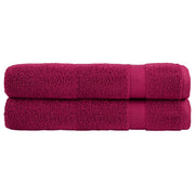 Saunadoeken 2 st 80x200 cm bordeauxrood