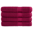 Saunahanddoeken 4 st 80x200 cm bordeaux 600 g/m²