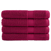 Saunahanddoeken 4 st 80x200 cm bordeaux 600 g/m²