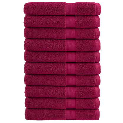 Saunahanddoeken 10 st 600 g/m² 80x200 cm 100% katoen bordeaux