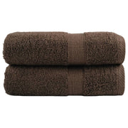 Premium washcloths SOLUND 2 pcs brown 30x30 cm 600 g/m²