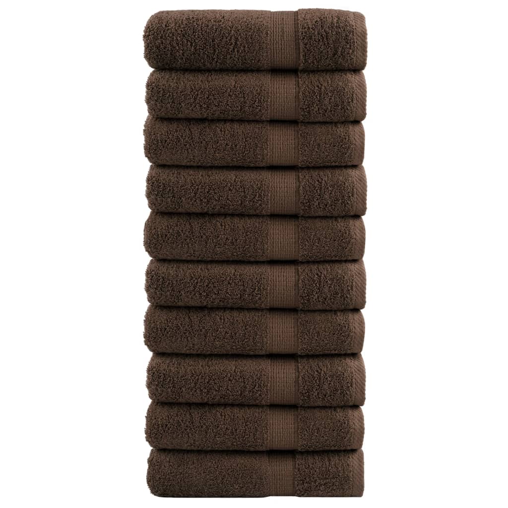 Handdoeken Solund 600 G/M² Bruin 10 50 x 100 cm