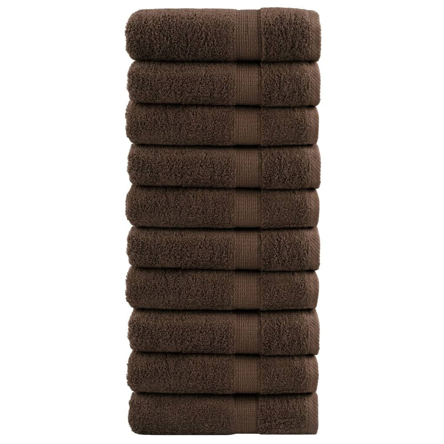 Handdoeken Solund 600 G/M² Bruin 10 50 x 100 cm