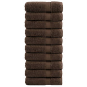 Badhanddoeken SOLUND 10 stuks 70x140 cm bruin