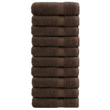 Badhanddoeken 10 st 600 g/m² 100x150 cm 100% katoen bruin