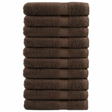 Handdoeken 10 st 600 g/m² 100x200 cm 100% katoen bruin