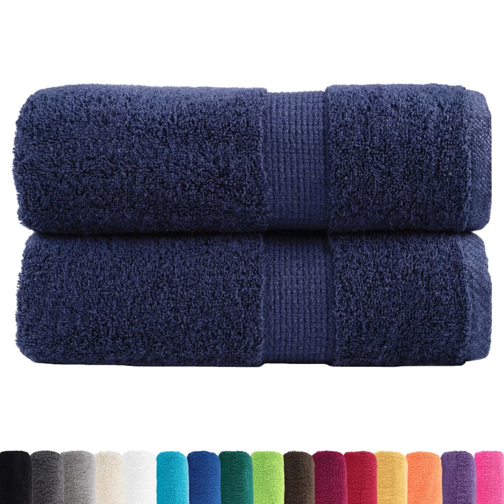 Washandjes 2 st 600 g/m² 30x30 cm 100% katoen marineblauw