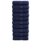 Washandjes 10 stuks marineblauw 30x30 cm 600 g/m²