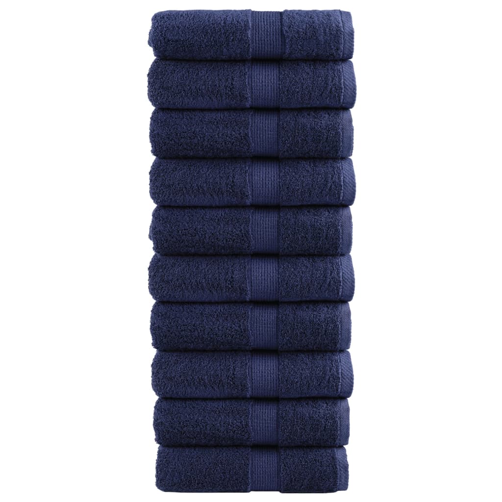 Washandjes 10 st 600 g/m² 30x30 cm 100% katoen marineblauw